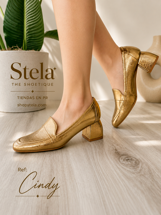 Cindy bronze heel