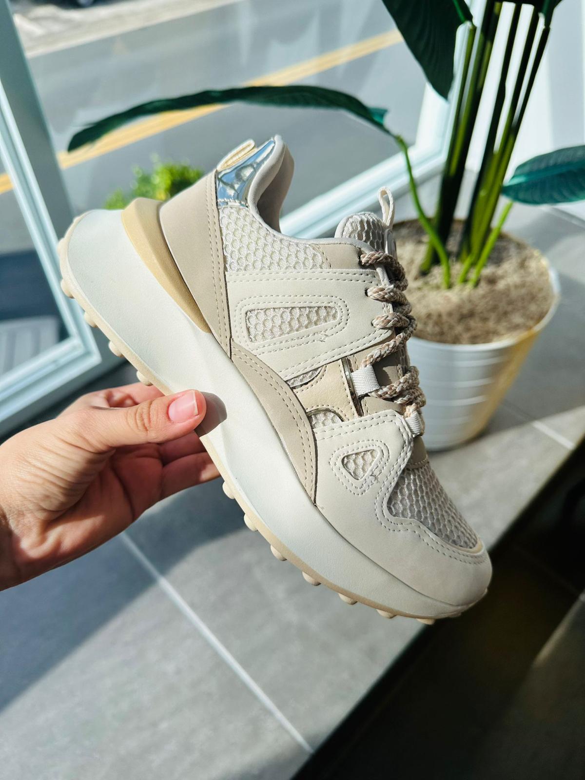 BEIGE TONES SNEAKER 17503-05- FINAL SALE