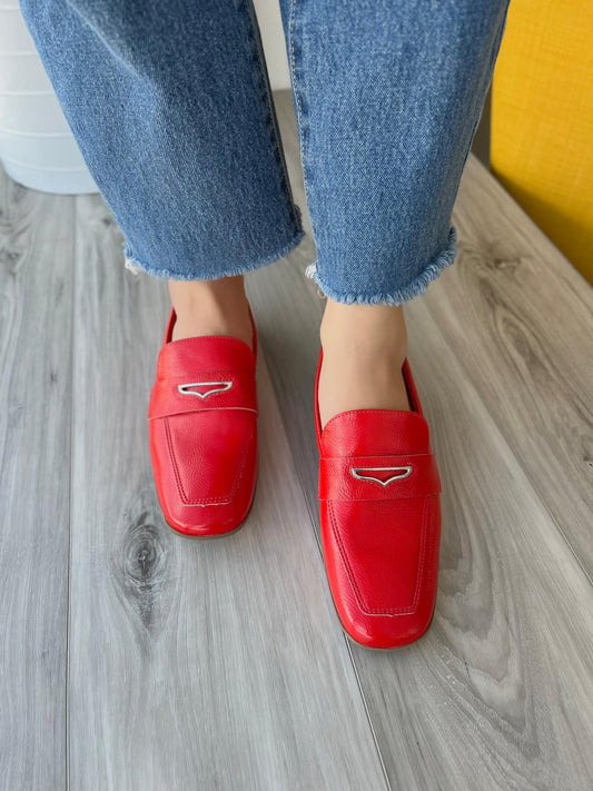 Milano red loafer 6,7,8,9 - Stela The Shoetique