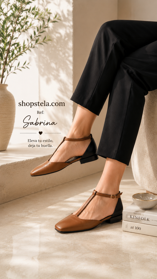 Sabrina black/camel 6,9