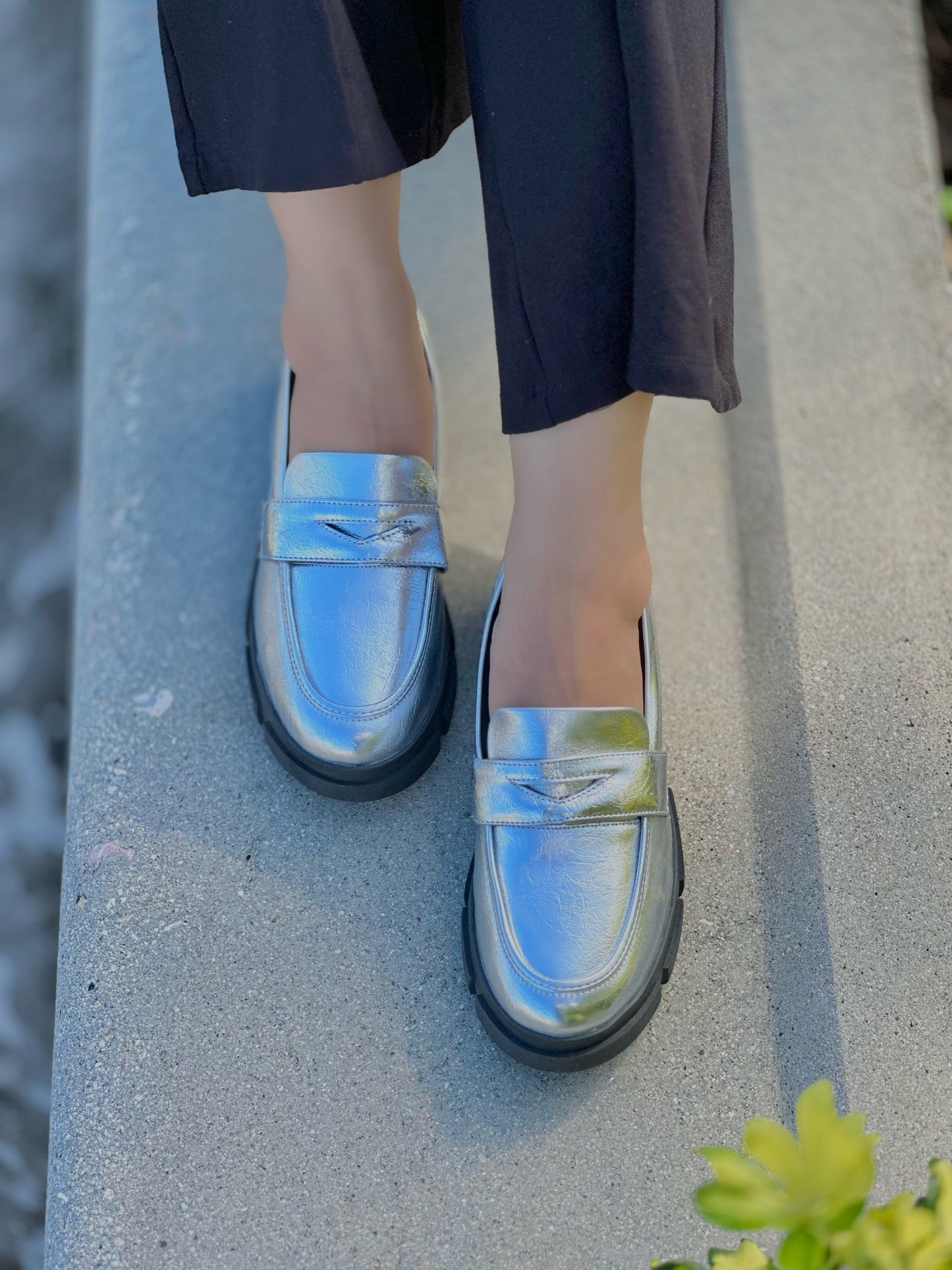 Metallic Silver Loafer 1747-29