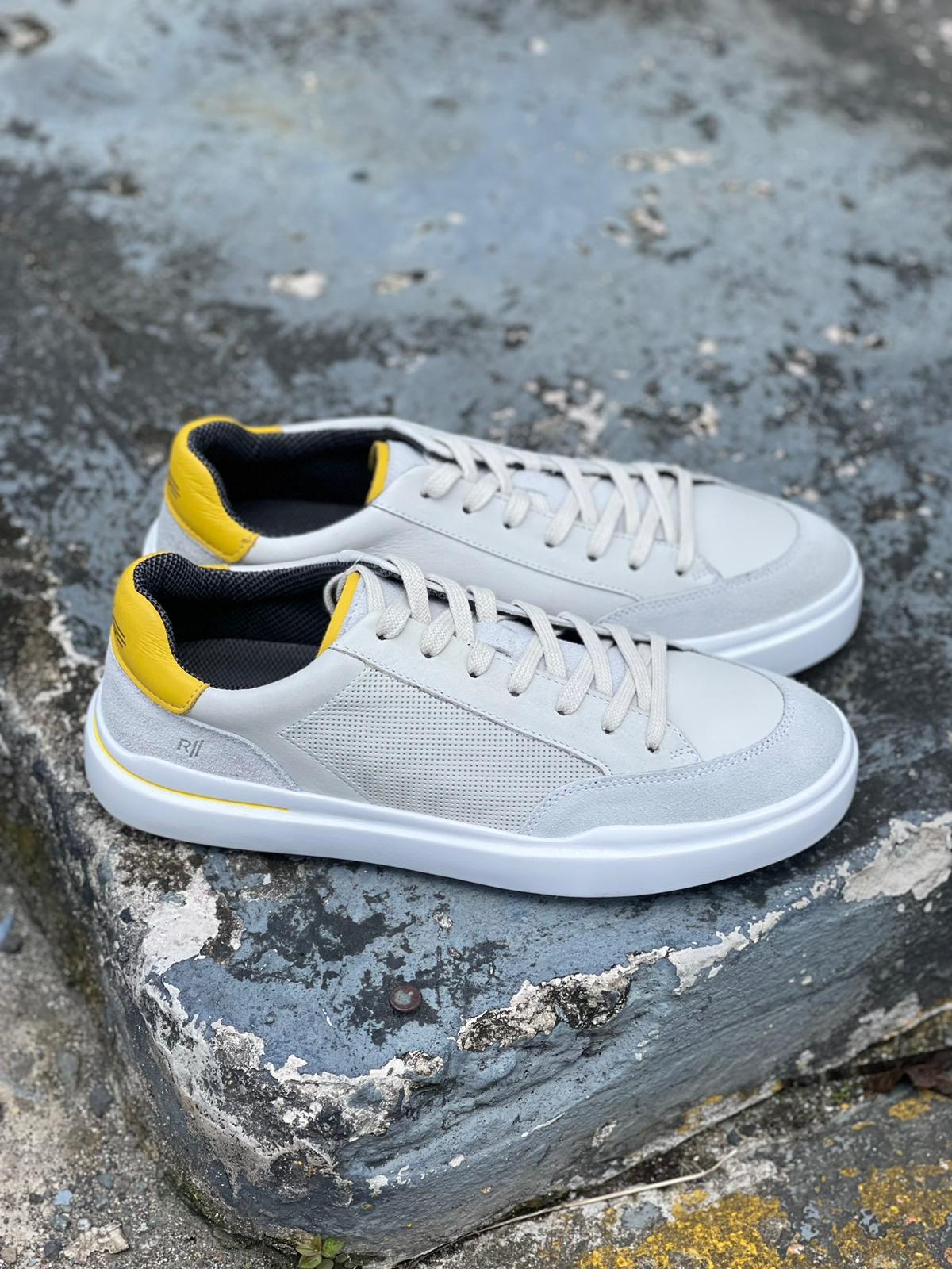 Grey Yellow Accent Men Sneaker- Final Sale 8,11 - Stela The Shoetique