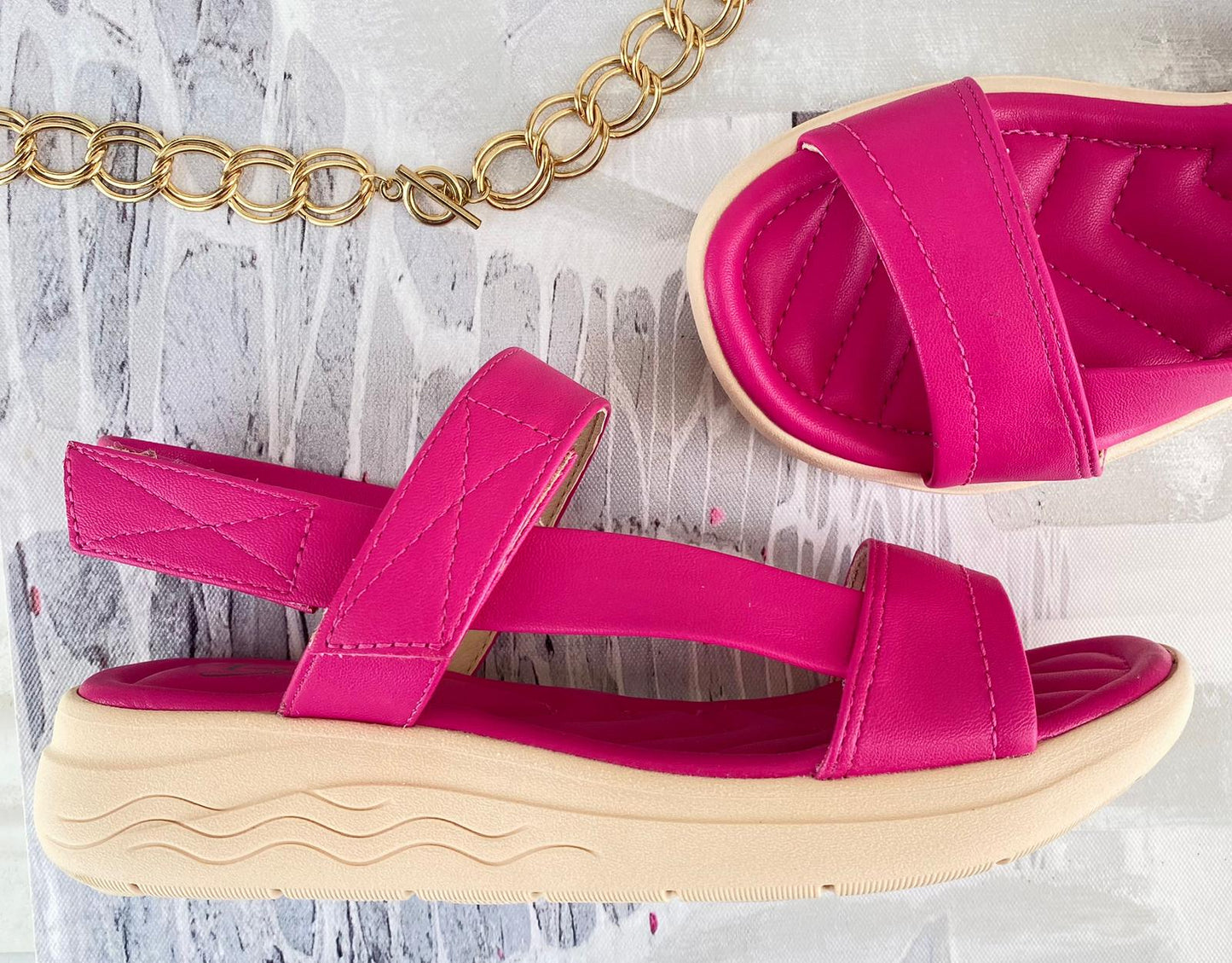 VELCRO PINK SANDAL 1402