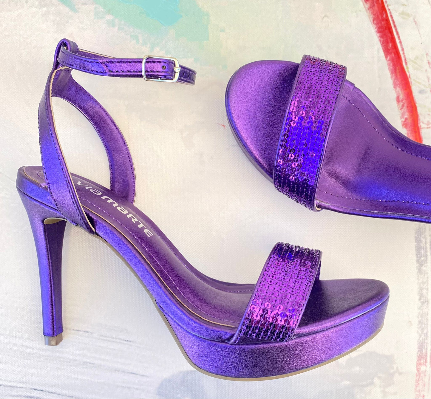 SEQUIN STRAP DETAIL SANDAL 16301-01A- FINAL SALE