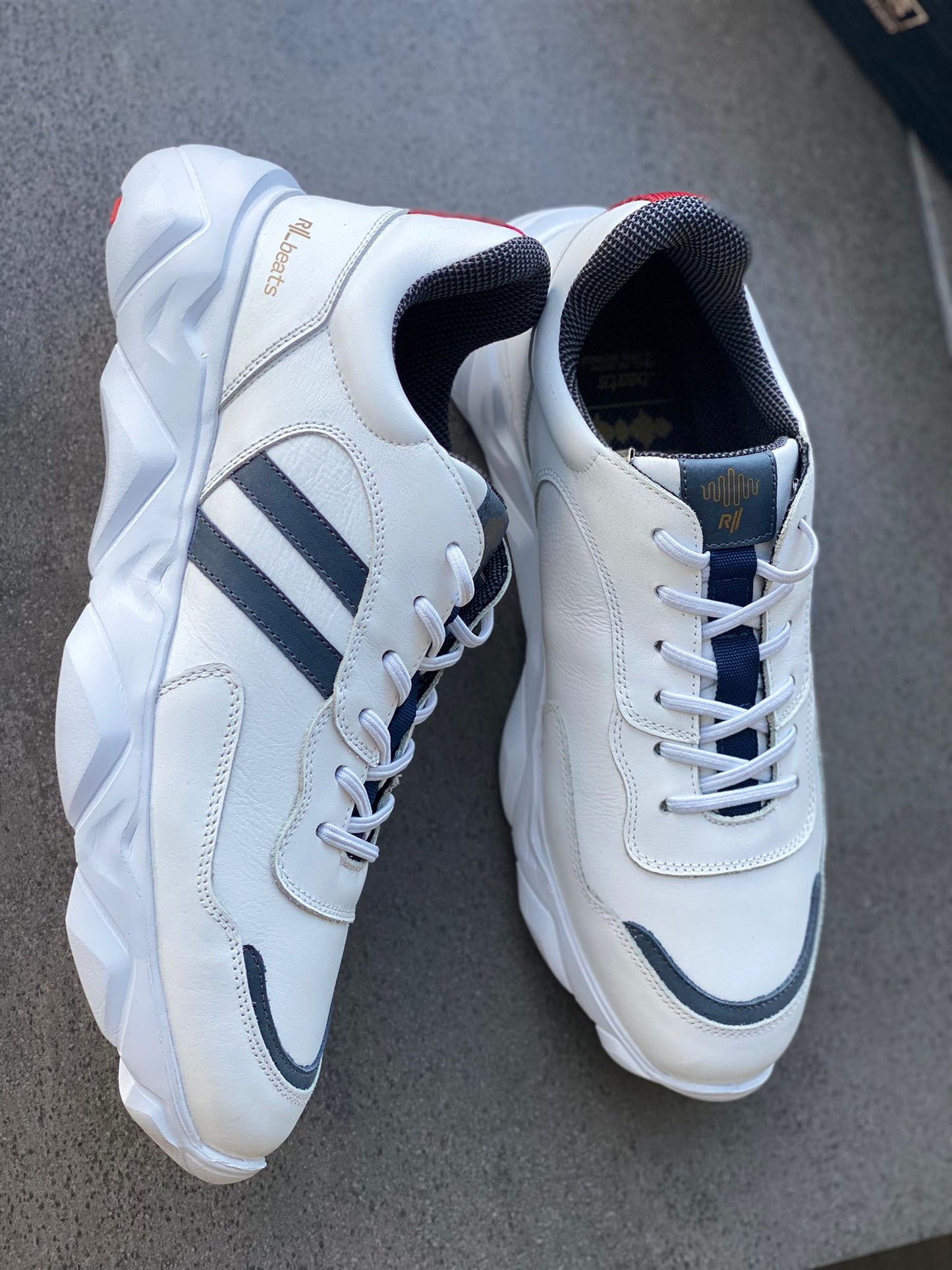 Two Side Line Navy Sneaker 68011- Final Sale size 9,12 - Stela The Shoetique