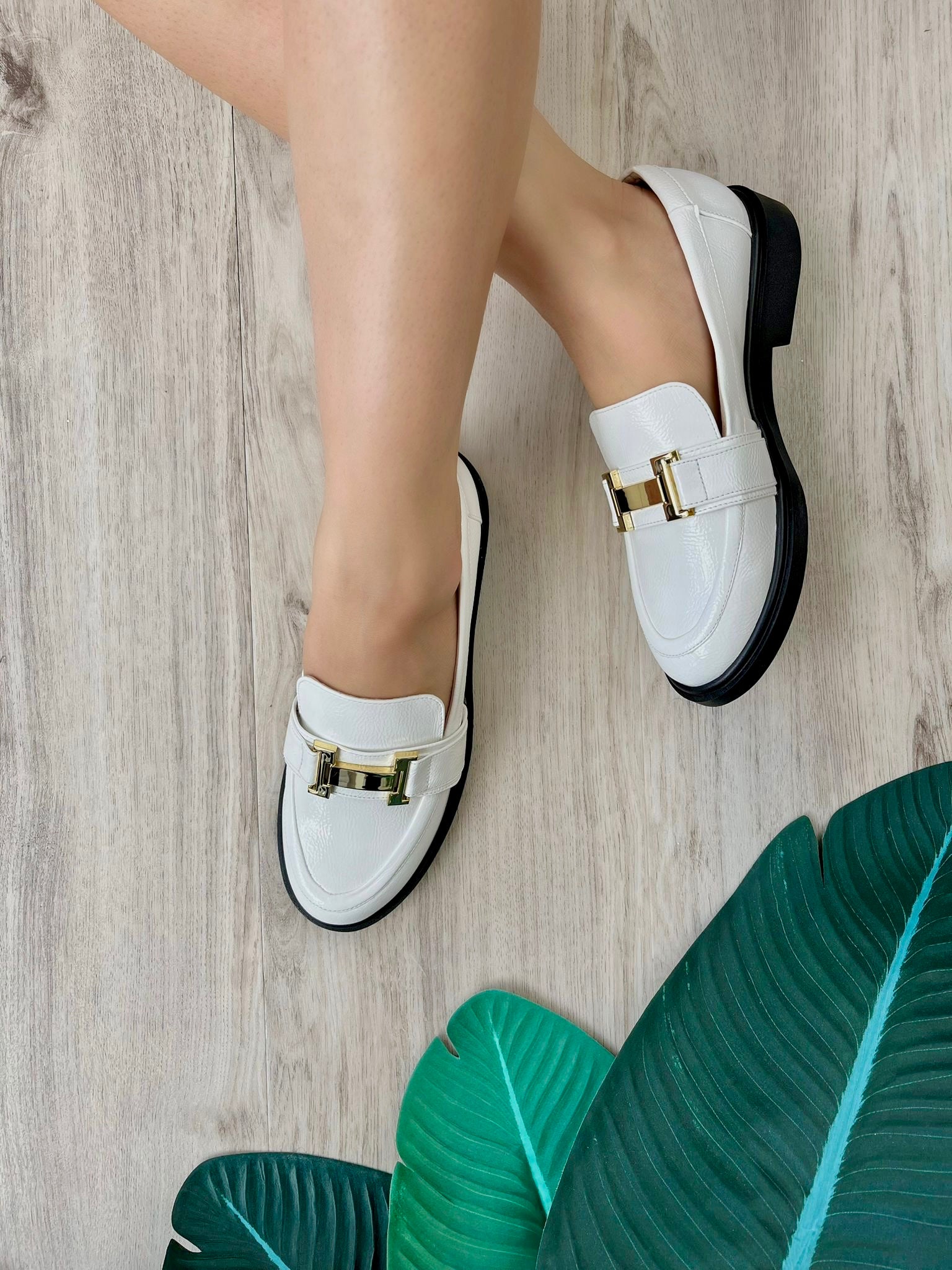 Lulu white loafer - Stela The Shoetique