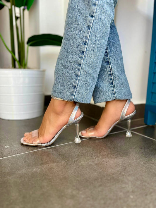 Milly Silver Heeled Sandal