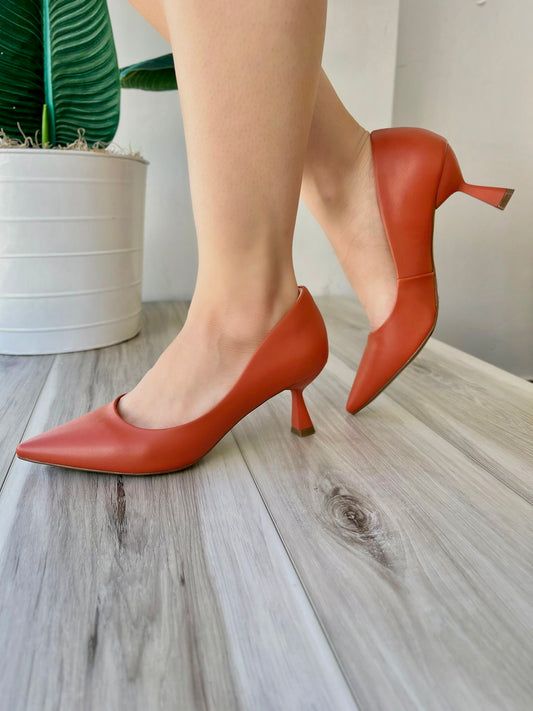 Karly orange heel 4,7,8