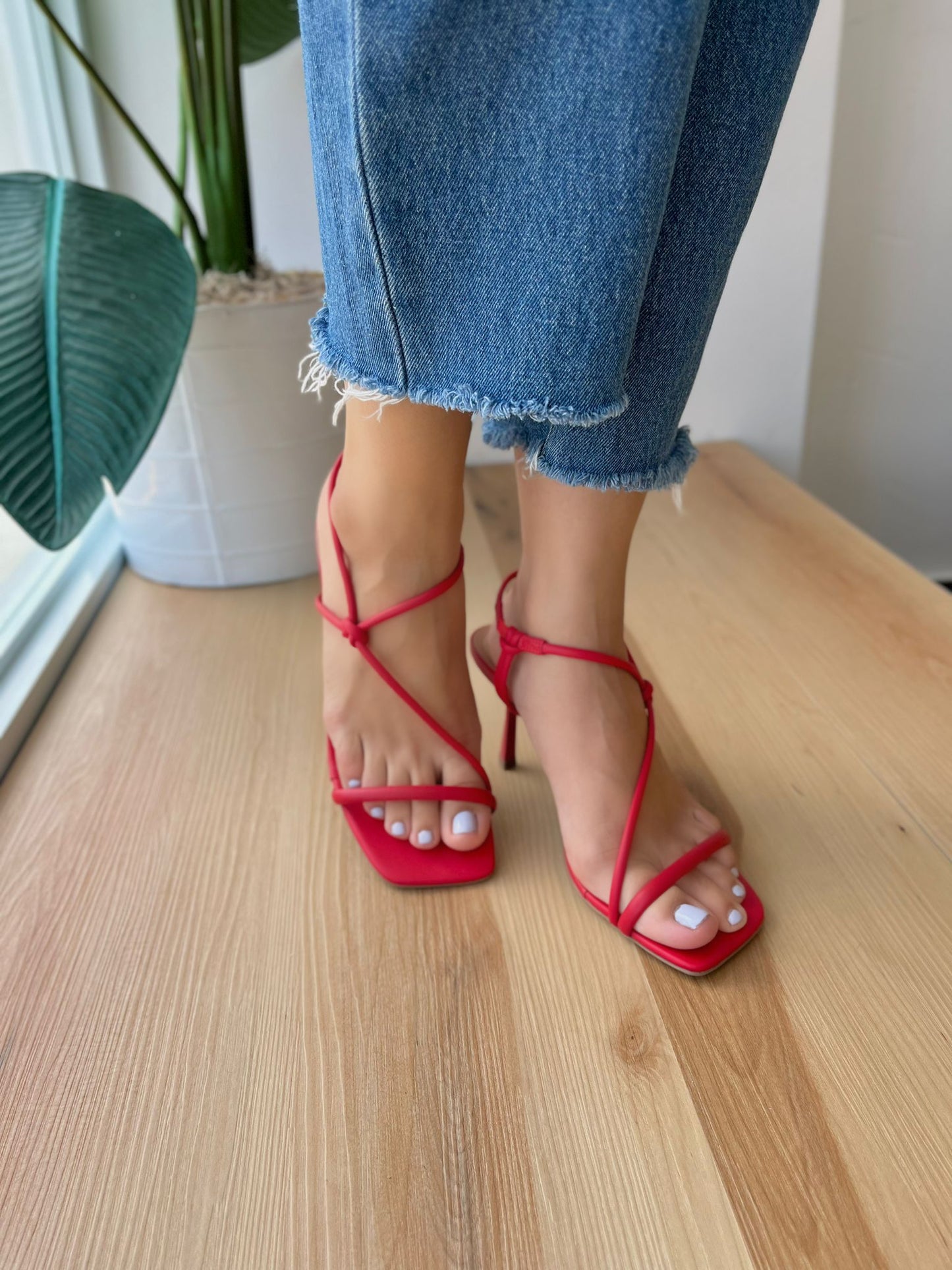 Frida red heel - Stela The Shoetique