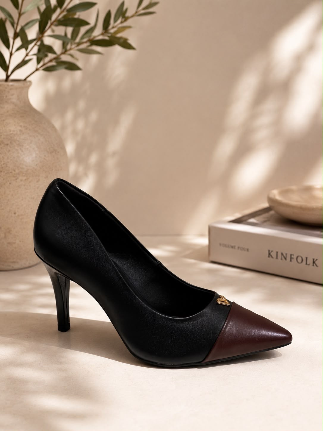 Alma black/brown heel
