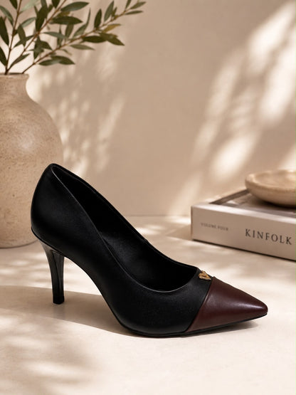Alma black/brown heel