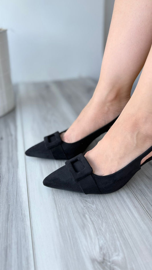 Almina black heel 7,9