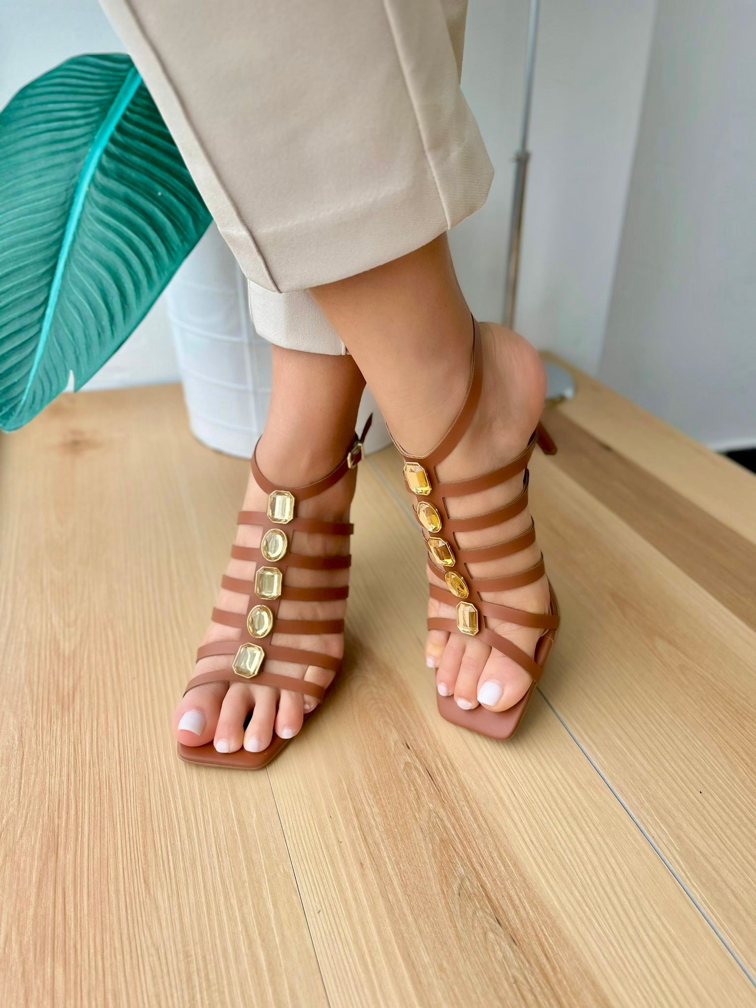 Nala camel heel - Stela The Shoetique