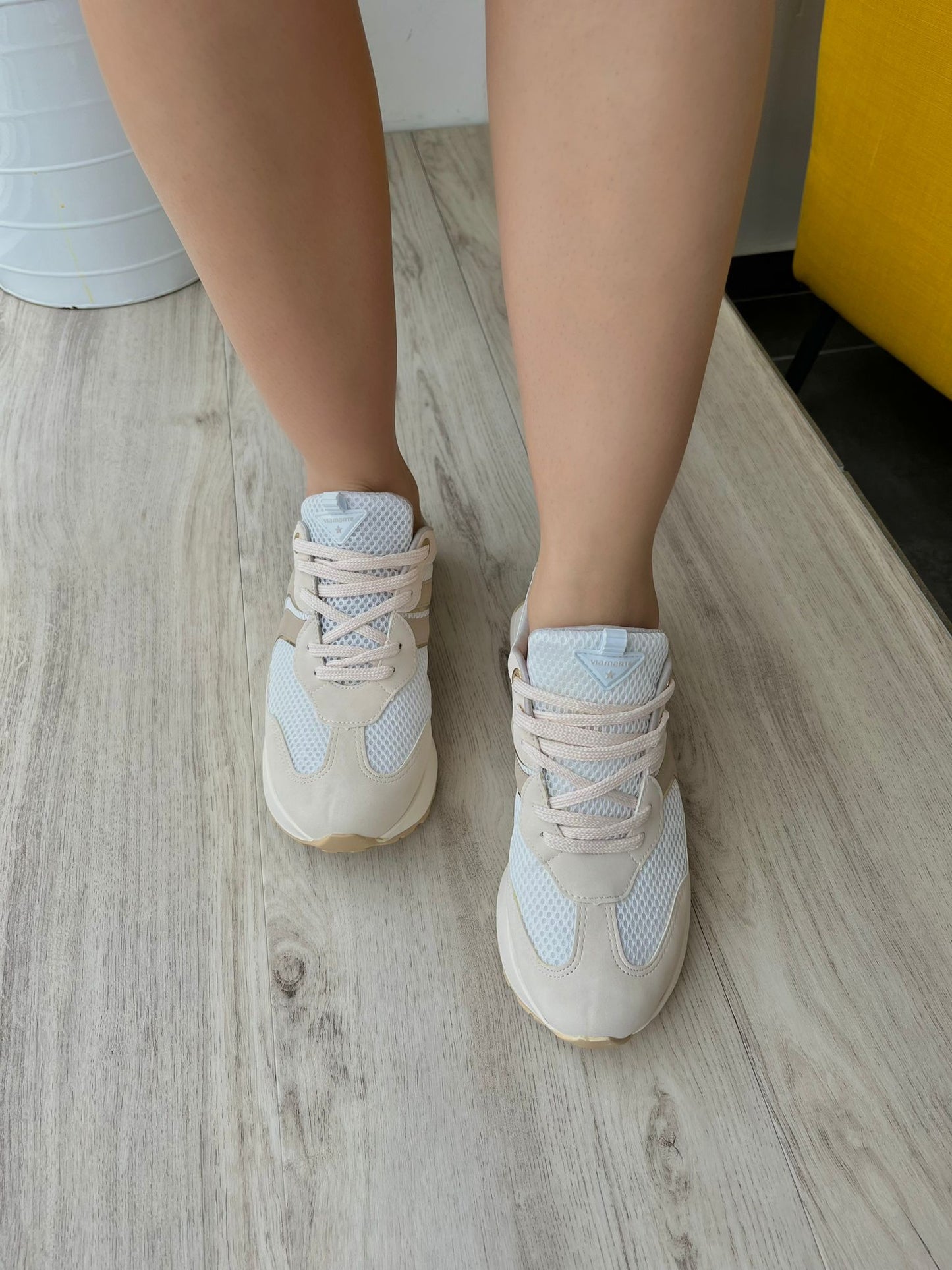 Creme White Vail Sneaker - Stela The Shoetique