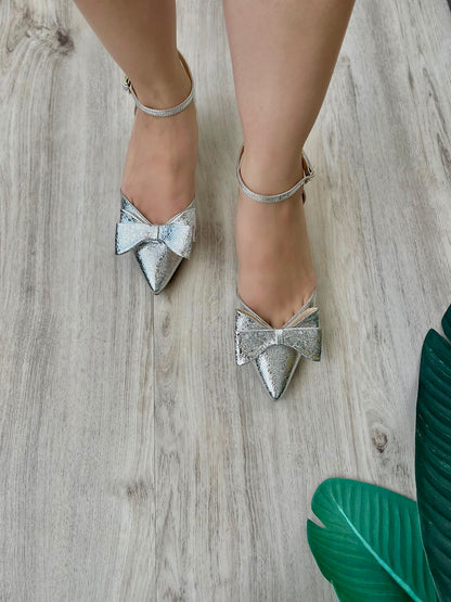 Grette silver heel