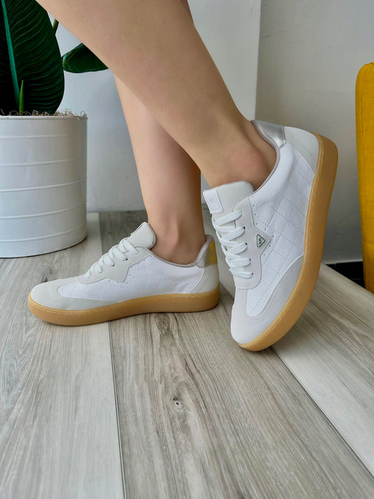 Yari white beige sneaker - Stela The Shoetique