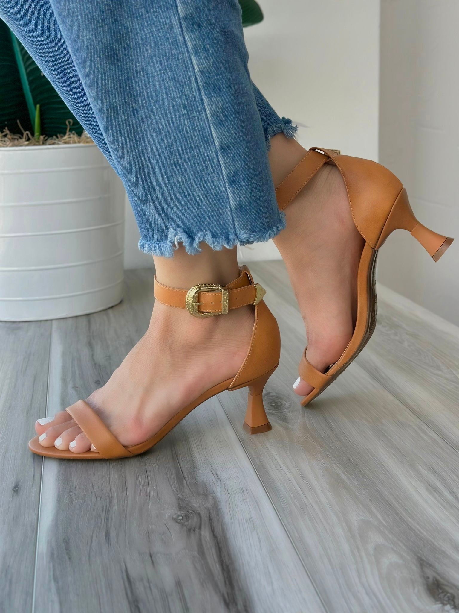 Roxy caramelo heel - Stela The Shoetique