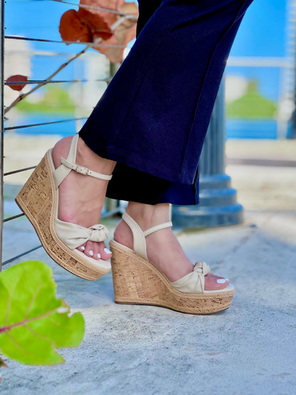 Geraldine Beige Wedge 8,9,10 - Stela The Shoetique