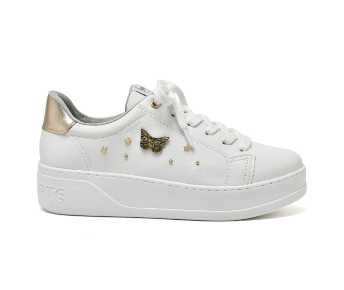 Carina butterfly studded white sneaker