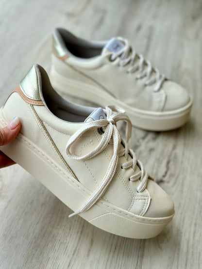 Josefina off white Flatform Sneaker - Stela The Shoetique