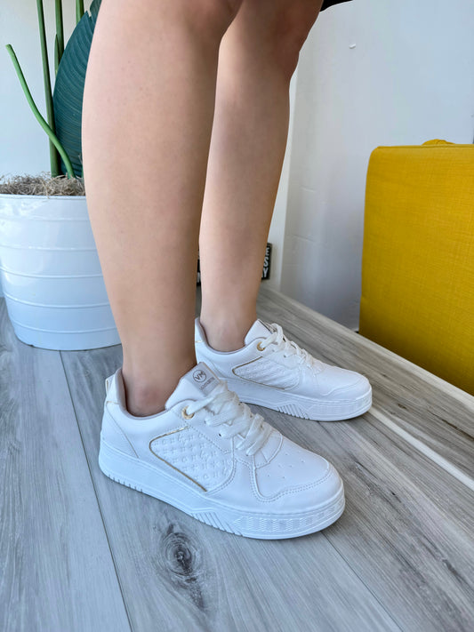 Daila white gold sneaker