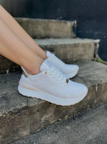 Manuela Mid High White Sneaker - Stela The Shoetique