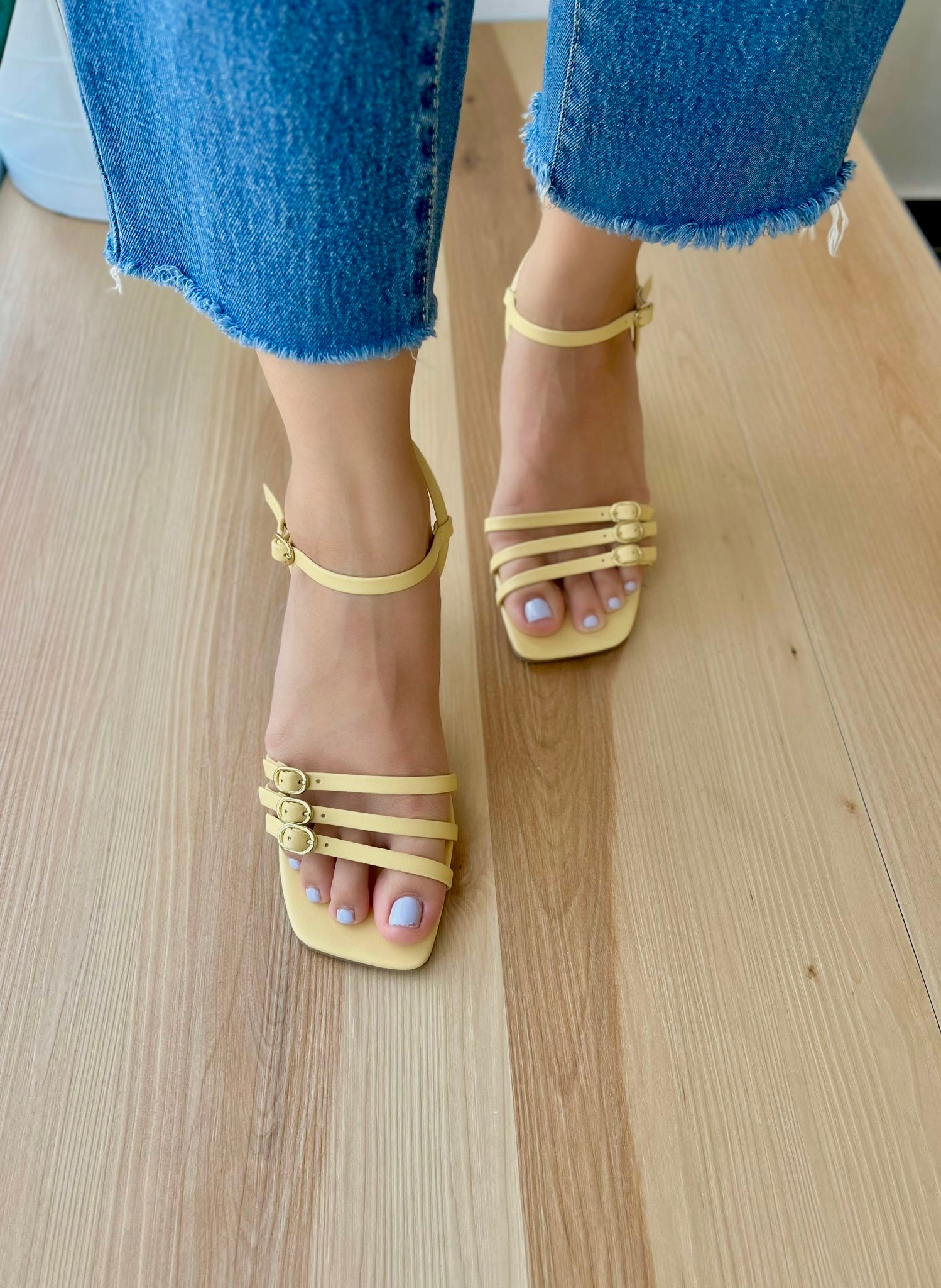 Luciana yellow heel - Stela The Shoetique