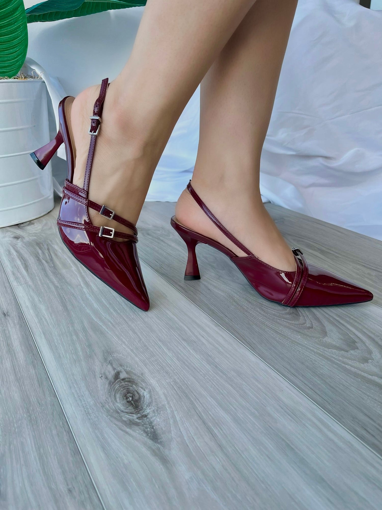 Farrah wine heel - Stela The Shoetique