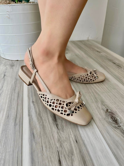 Poppy beige slingback