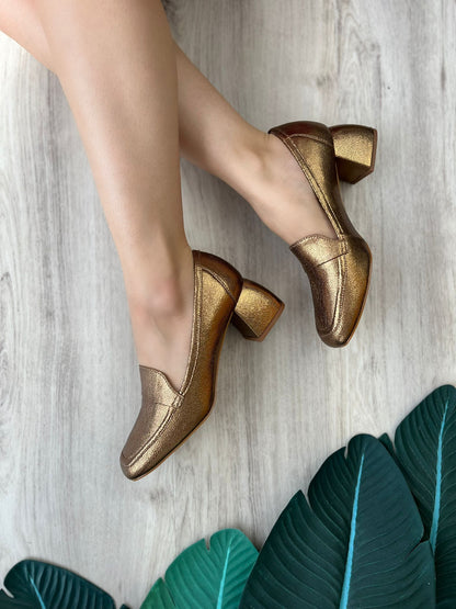 Cindy bronze heel