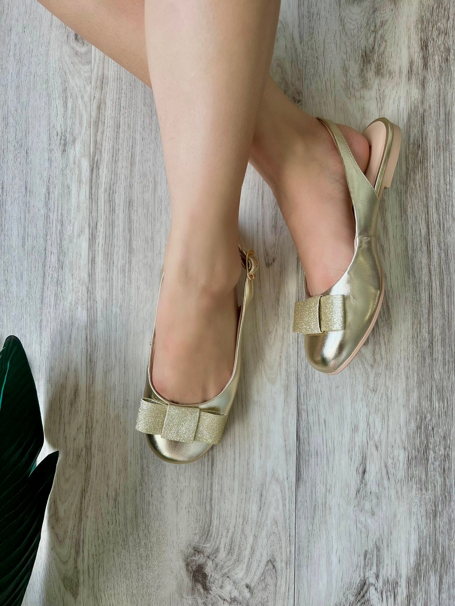 Rossie gold slingback - Stela The Shoetique