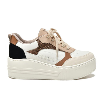 Peter camel/white creme sneaker