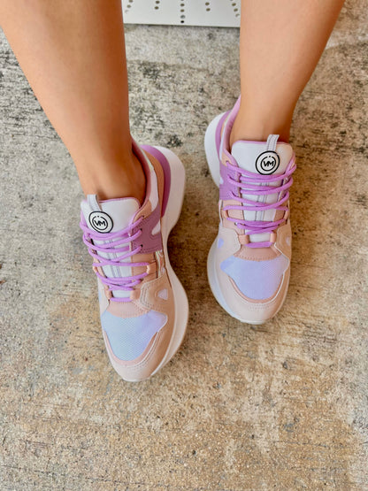 Salome Lilac Holographic Sneaker - Stela The Shoetique