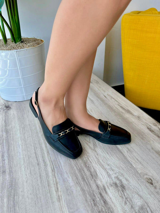 Evie black slingback