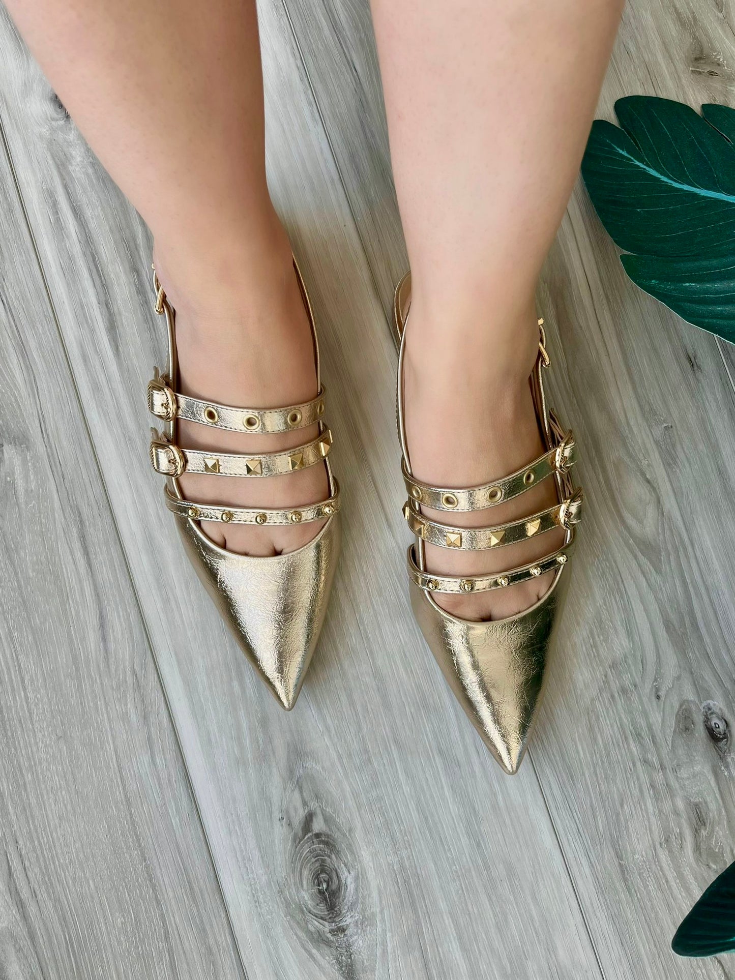 Lady gold slingback