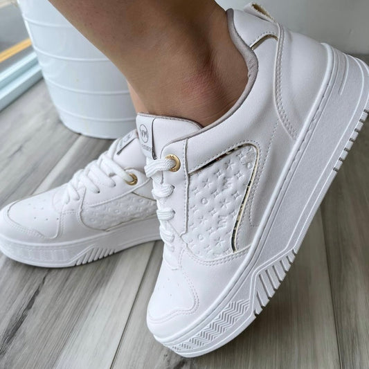 Daila white gold sneaker