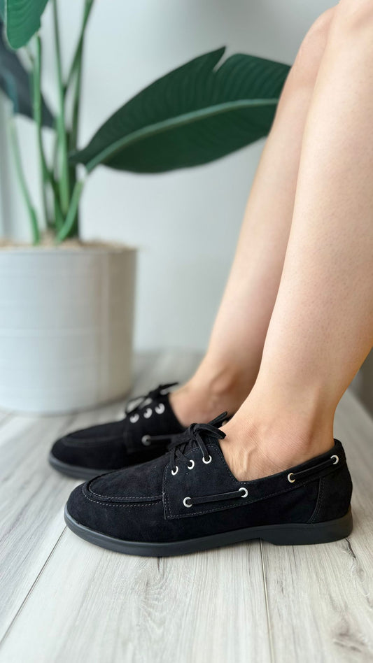 Hazel black topsider