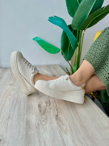 Josefina off white Flatform Sneaker - Stela The Shoetique