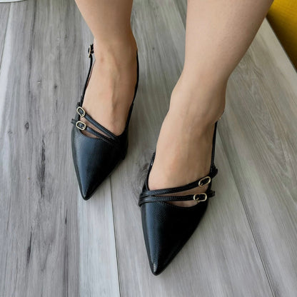 Sandy black heel