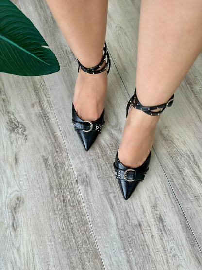 Barbara black heel