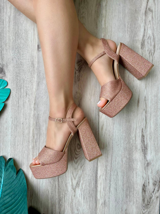 Adara Rose gold Heel