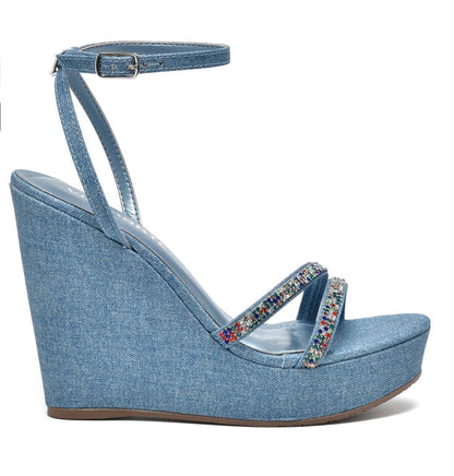 Patty Denim Wedge size 10 - Stela The Shoetique