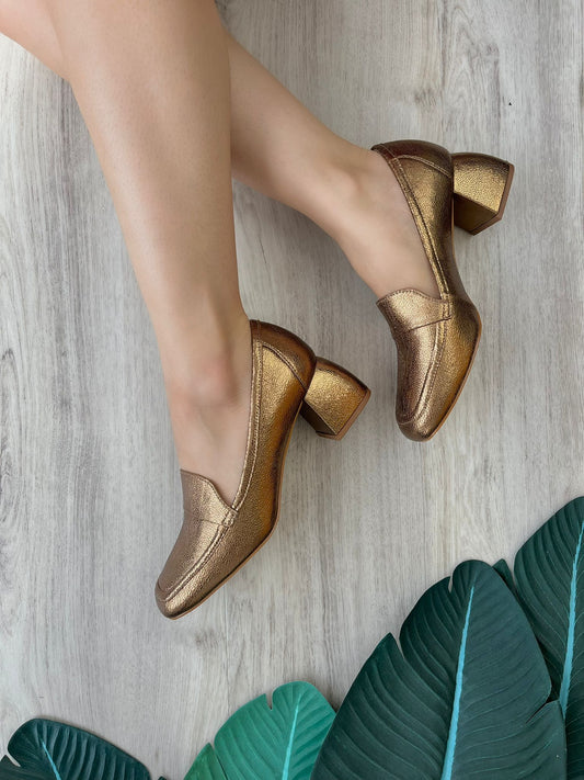 Cindy bronze heel