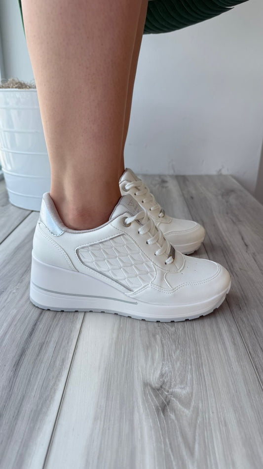 Benicio off white silver sneaker