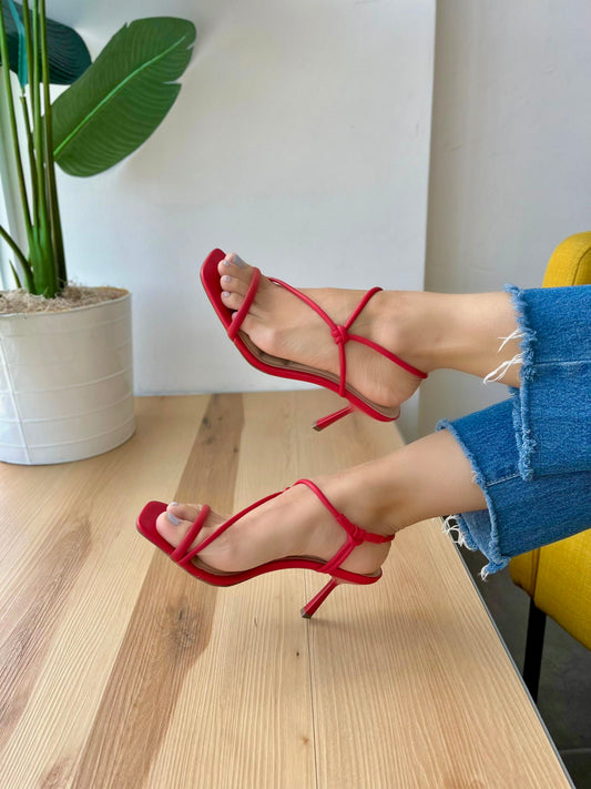 Frida red heel - Stela The Shoetique