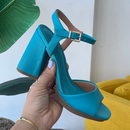 Aina turquoise Heel - Stela The Shoetique