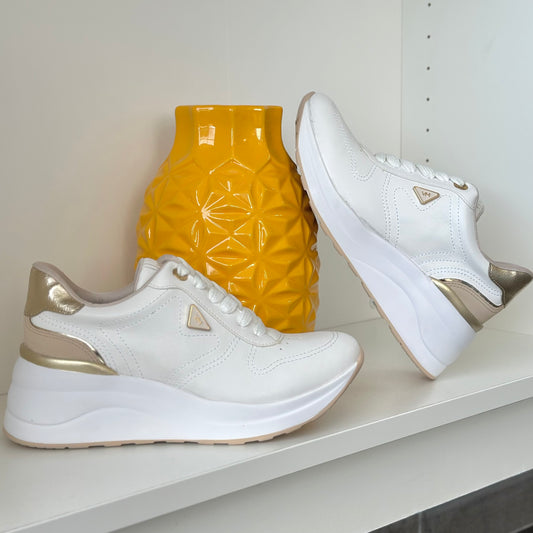 Matilde white/gold sneaker