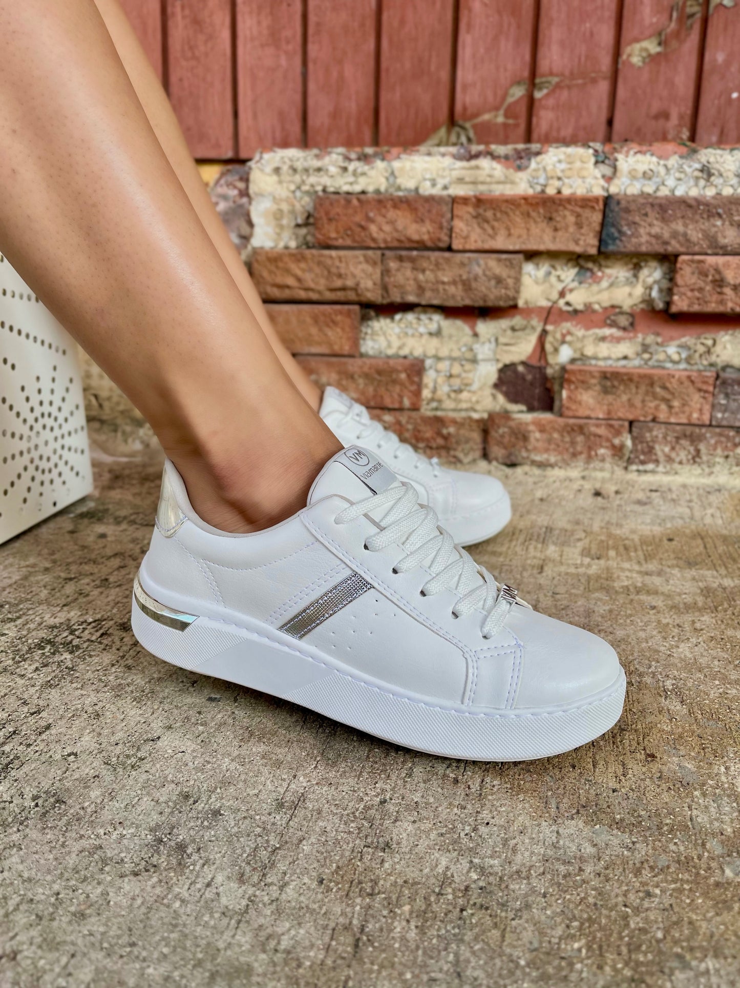 Chloe Silver White Sneaker