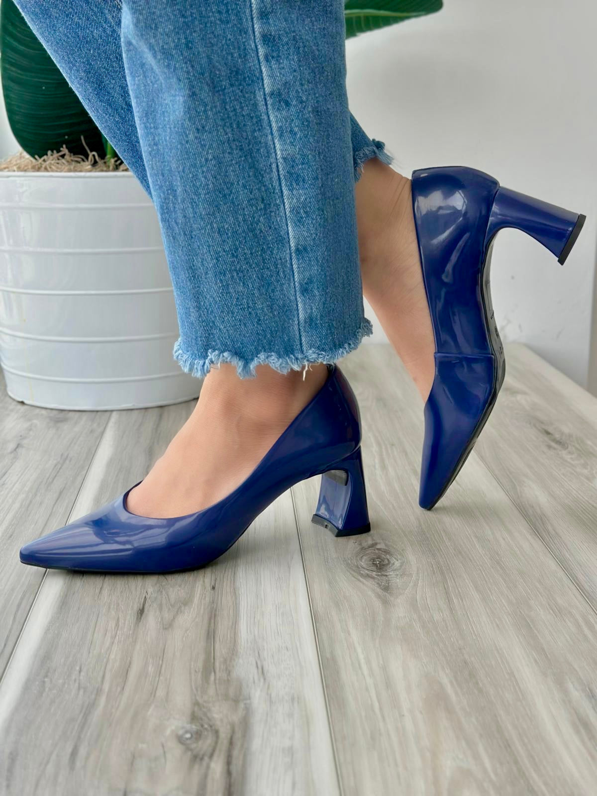 Kelly navy heel - Stela The Shoetique