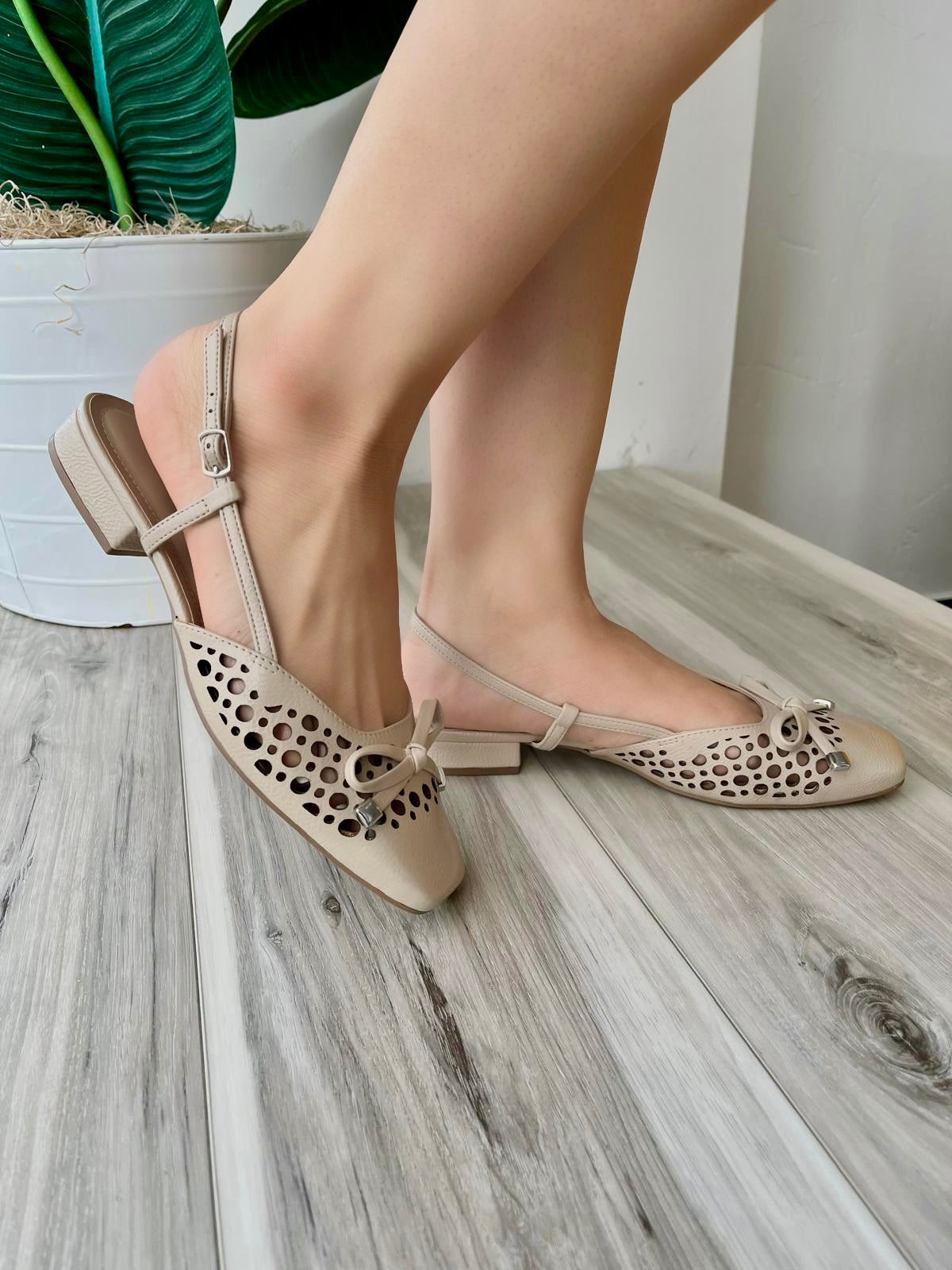 Poppy beige slingback - Stela The Shoetique